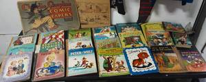 Lot Of Vintage Books, Several Little Golden Books & Charlie Chaplin Comic