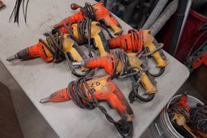 lot 508 image: 6 DeWalt Corded Drywall Screwdrivers