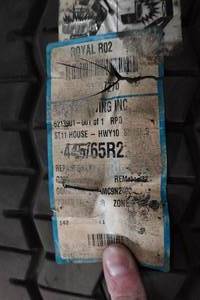lot 18 image: Pair of Goodyear 44565R22.5 Tires