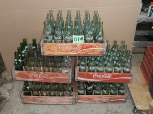 lot 14 image: 5 Cases of Vintage Pop Bottles (Mostly Coke)