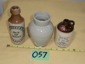 lot 57 image: 3 Vintage PotteryCrockery Product Containers