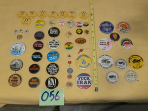 lot 56 image: Large Group of Vintage Pin-Back Buttons