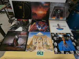 lot 63 image: 9 Vintage MetalPunk Vinyl Albums