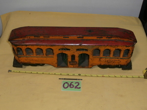 lot 62 image: Vintage Large Tin Rapid Transit Train Car
