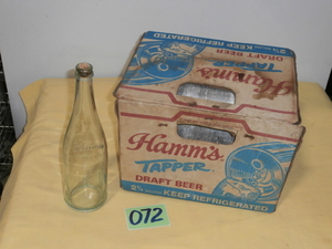 lot 72 image: Hamms Tapper and Vintage Hamms Embossed Bottle