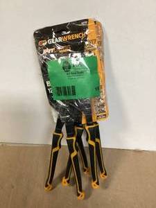 lot 15 image: Lot of 3 GEARWRENCH PITBULL K9 12 in. V-Jaw Tongue and Groove Dual Material Grip Pliers With K9 Angle Access Jaws Customer Returns See Pictures