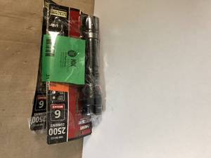 lot 31 image: Lot of 2 Husky 2500 Lumens Dual Power LED Rechargeable Focusing Flashlight with Rechargeable Battery and USB-C Cable Included Customer Returns See Pictures