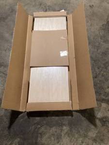 lot 39 image: Genevieve 4 ft. Birch Adjustable Closet Organizer Decor Shelf Cover (2PK) by Everbilt    Customer Returns See Pictures