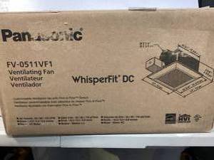 lot 46 image: Panasonic WhisperFit DC, Pick-A-Flow 50,80,110 CFM ENERGY STAR Quiet Ceiling Bathroom Exhaust Fan wFlex-Z Fast Install Bracket  Customer Returns See Pictures