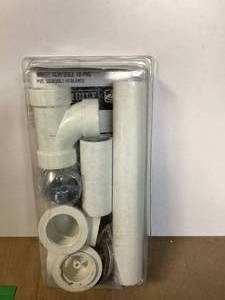 lot 49 image: Everbilt Twist and Close 1-12 in. Schedule 40 White PVC Pipe Bath Waste and Overflow Drain in Chrome  Customer Returns See Pictures