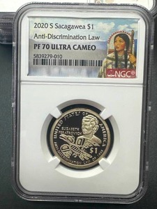 2020-S Proof Sacagawea Anti Discrimination Dollar (NGC PF70 Ultra Cameo)