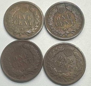 Lot of 4 Indian Head Pennies