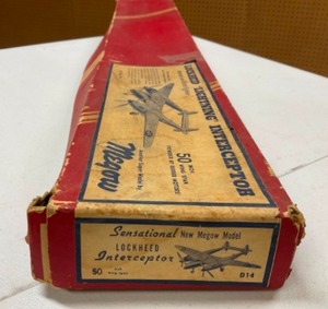 Vintage Super Model by Megow Lockheed Lightning Interceptor American and British Fighter Kit No. D14