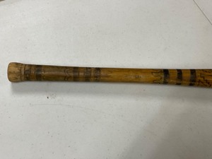Vintage Mexico Folk Art Hand Carved & Painted Wooden Piata Bat Stick...