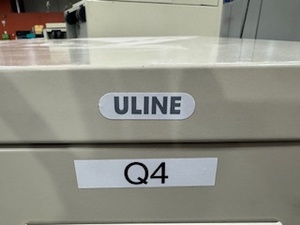 lot 17 image: Two Matching Uline File Cabinets (no keys)