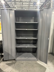 lot 63 image: Uline Two Door Cabinet