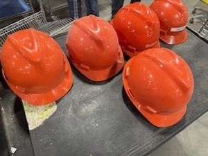 lot 71 image: Five Hard Hats MSA Size medium