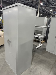 lot 148 image: Two Door Cabinet (no key), Four adjustable height shelves.