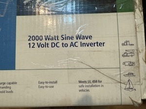 lot 9 image: Xantrex 2000 Watt Sine Wave Inverter