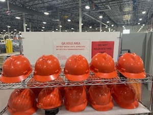 lot 128 image: NEXEL Metro Cart and hard hats (quantity 40)