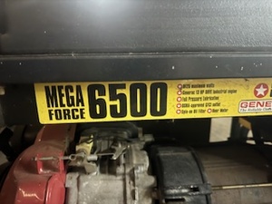 lot 1 image: Generac Mega Force 6500 Generator