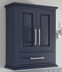 lot 4 image: allen  roth Brookview 24-in x 29-in x 10-in Royal Navy Soft Close Bathroom Wall Cabinet