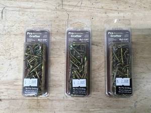 lot 84 image: Lot of 3 - Pro Craft Wood Screws 8x1-14  50 Packs