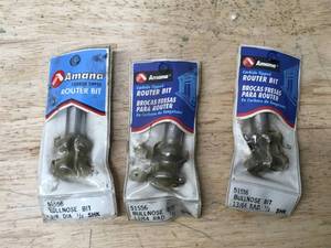 lot 96 image: Lot of 3 - Amana Carbide Tipped Router Bits