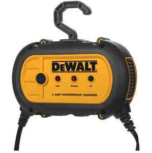 lot 50 image: Dewalt 4 Amp Professional Waterproof Battery Charger (store return untested missing clamps)