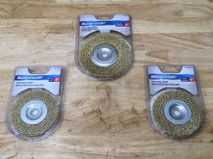 lot 58 image: Lot of 3 - Mastercraft Wire Wheel Brush
