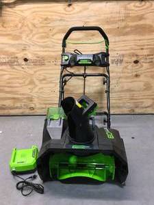 lot 8 image: Greenworks Pro 80v 20 Cordless Snow Blower (retail $450)