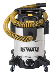 lot 117 image: DEWALT 10 Gal. Stainless Steel WetDry Vacuum