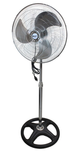 lot 123 image: COMFORT ZONE 18 in. 3-Speed Indoor Black Oscillating Industrial Fan