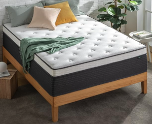 lot 140 image: Zinus 13 Inch Comfort Essential Pocket Spring Hybrid Mattress Queen Size