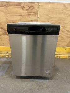 WHIRLPOOL 34-12 in. 24 in. Stainless Steel Heavy-Duty Dishwasher with 1-Hour Wash Cycle