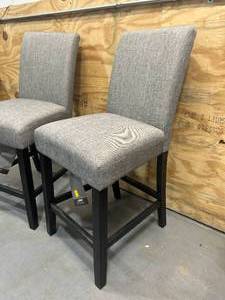 Lot of 2 - Ashely Jeanette Counter Height Wingback Bar Stool