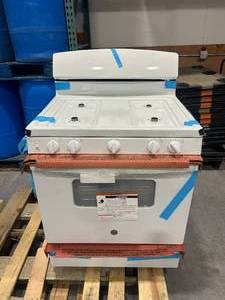 GE Free-Standing Front Control Gas Range  JGBS10DEM3WW