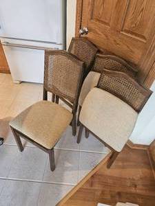 lot 50 image: MCM Cane-Back Folding Chair Set