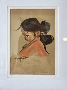 lot 38 image: 1950s Gerda Christofferson Silk Screen Indian Children Print, set of 3