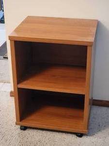lot 67 image: Two Shelf Rolling Open Shelf