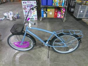 lot 6 image: Huffy Mens Nassau 26 Cruiser Bike - Blue-Needs Some Repair