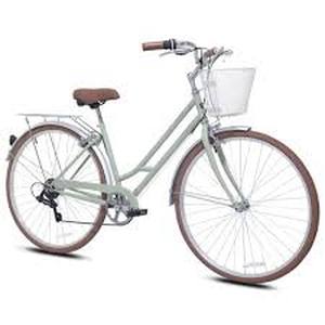 lot 5 image: Kent Winslow 700c28 Adult Hybrid Bike - Green-Missing Front Basket