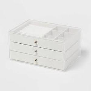 lot 11 image: 3 Drawer Acrylic Accessory Organizer - Brightroom