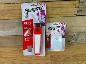 lot 24 image: Lot of 2 Energizer Spot Area Light & Motion Activated Table Top Light