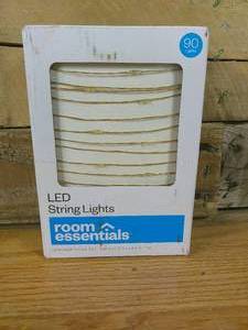 lot 37 image: 90ct Extended LED Fairy Lights - Room Essentials Brass