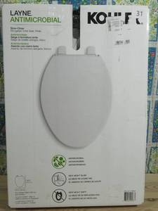 lot 8 image: Kohler Layne Quiet-close Elongated Antimicrobial Toilet Seat