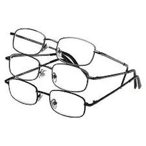 lot 83 image: Design Optics by Foster Grant Kyne Full Metal Reading Glasses, 3-pack  1.25 Power