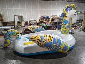 lot 103 image: H2OGO Paradise Dreams Giant Unicorn 6-person Inflatable Party Island