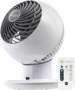 lot 108 image: IRIS USA Woozoo Globe Multi-Directional 5-Speed Timer Oscillating Fan wRemote