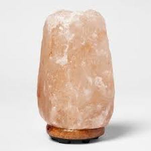 lot 120 image: Salt Table Lamp Natural - Himalayan Glow-Out of Box